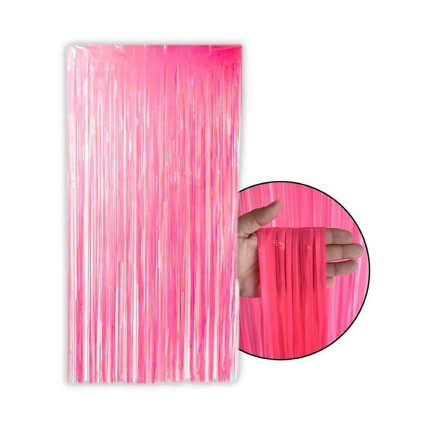 CORTINA NEON ROSA 100X200CM - SILVER PLASTIC