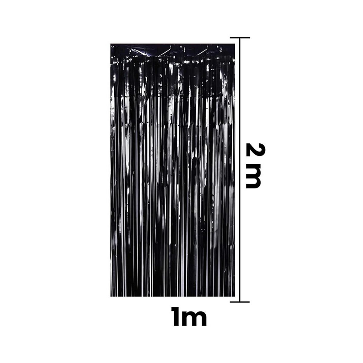 15580636085-2614-1.jpg CORTINA METALIZADA PRATA 100 X 200CM SILVER PLASTIC - Imagem 1
