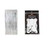 CORTINA METALIZADA ROXA 100 X 200CM SILVER PLASTIC